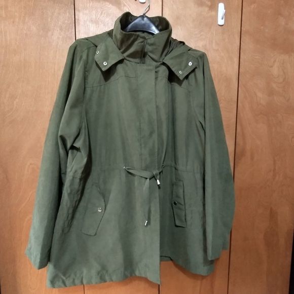 Time and Tru Jackets & Coats Time And Tru Army Green Hooded Spring